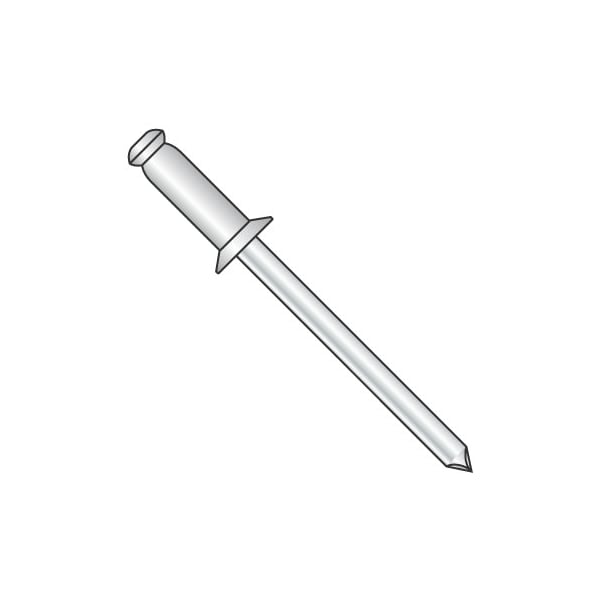 Newport Fasteners Blind Rivet, Countersunk Head, 3/16 in Dia., 0.45 in L, Aluminum Body, 5000 PK 703218 - main